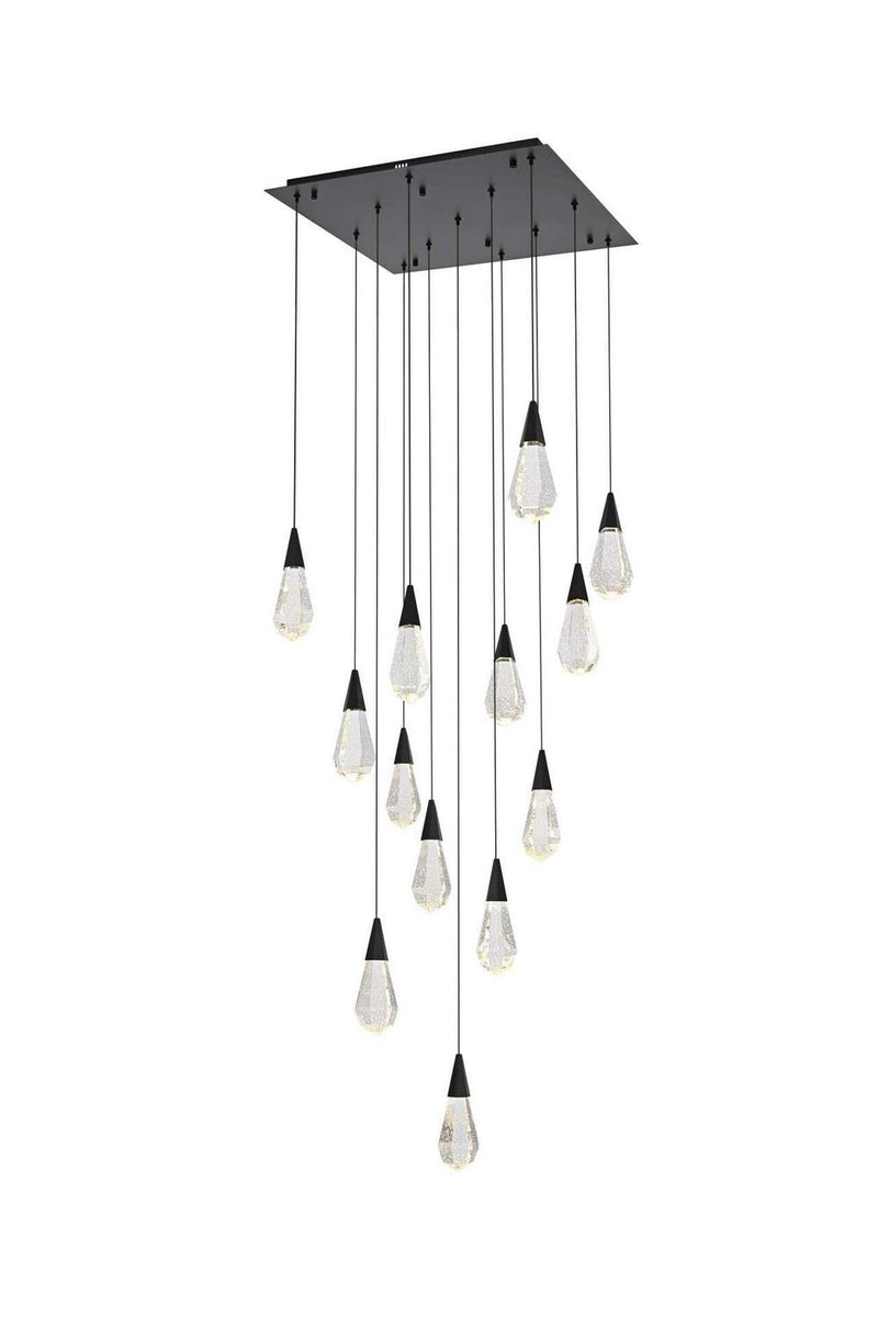 Elegant Lighting 1013S26BK-02CR LED Pendant, Black