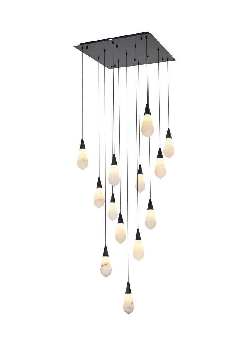 Elegant Lighting 1013S26BK-22ST LED Pendant, Black