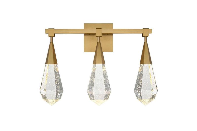 Elegant Lighting 1013W20SG-02CR LED Wall Sconce, Satin Gold