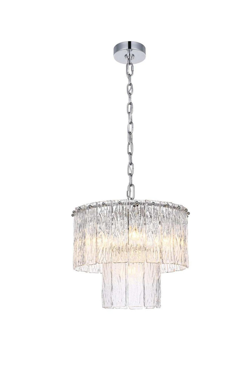 Elegant Lighting 1015D16C-03GL Six Light Chandelier, Chrome