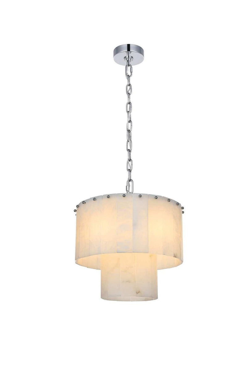 Elegant Lighting 1015D16C-33ST Six Light Chandelier, Chrome