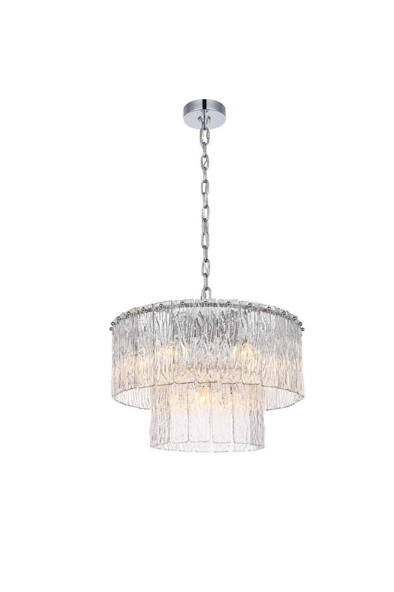 Elegant Lighting 1015D20C-03GL Nine Light Chandelier, Chrome