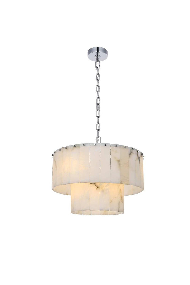 Elegant Lighting 1015D20C-33ST Nine Light Chandelier, Chrome