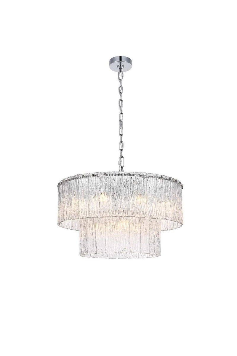 Elegant Lighting 1015D24C-03GL 12 Light Chandelier, Chrome