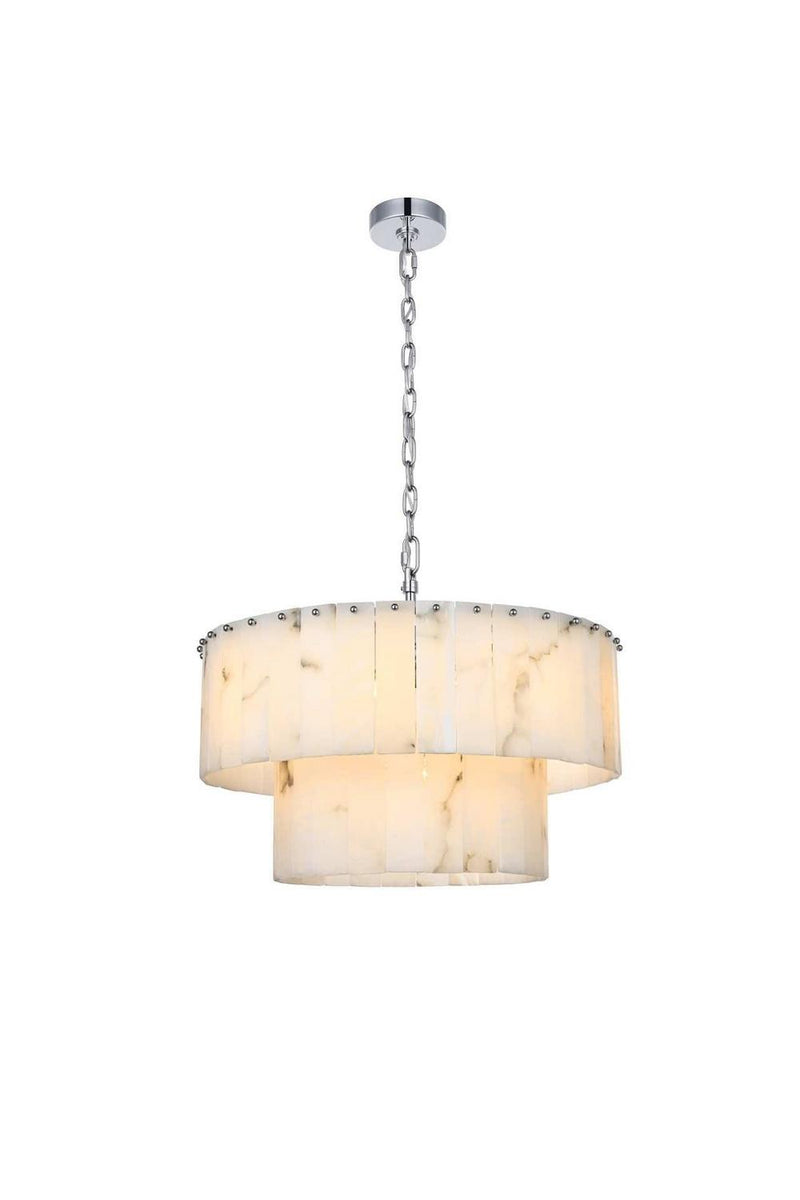 Elegant Lighting 1015D24C-33ST 12 Light Chandelier, Chrome
