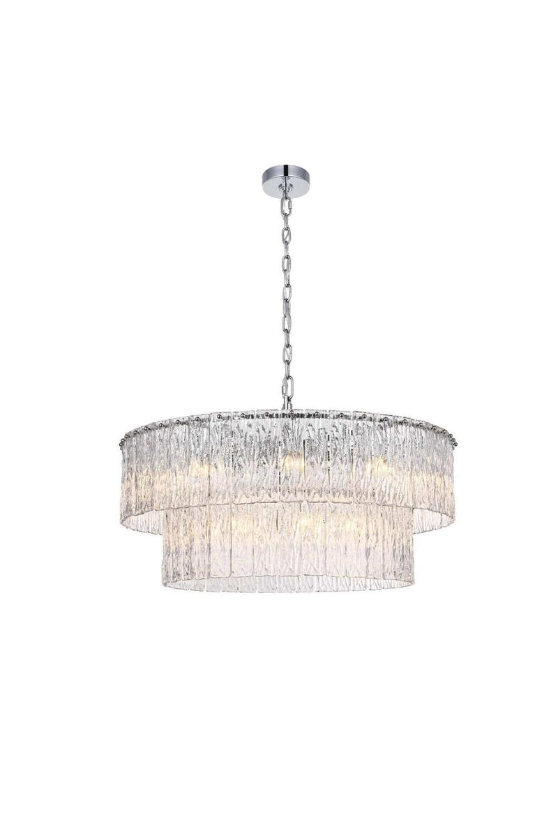 Elegant Lighting 1015D32L2C-03GL 18 Light Chandelier, Chrome