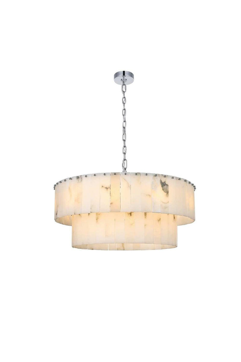 Elegant Lighting 1015D32L2C-33ST 18 Light Chandelier, Chrome