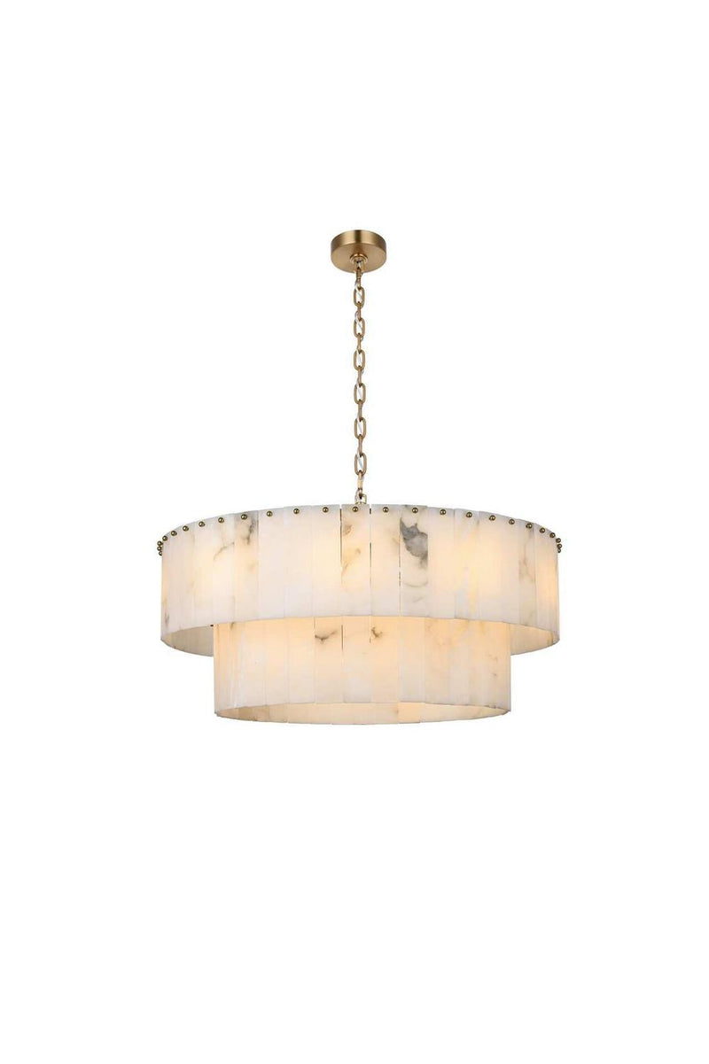 Elegant Lighting 1015D32L2SG-33ST 18 Light Chandelier, Satin Gold