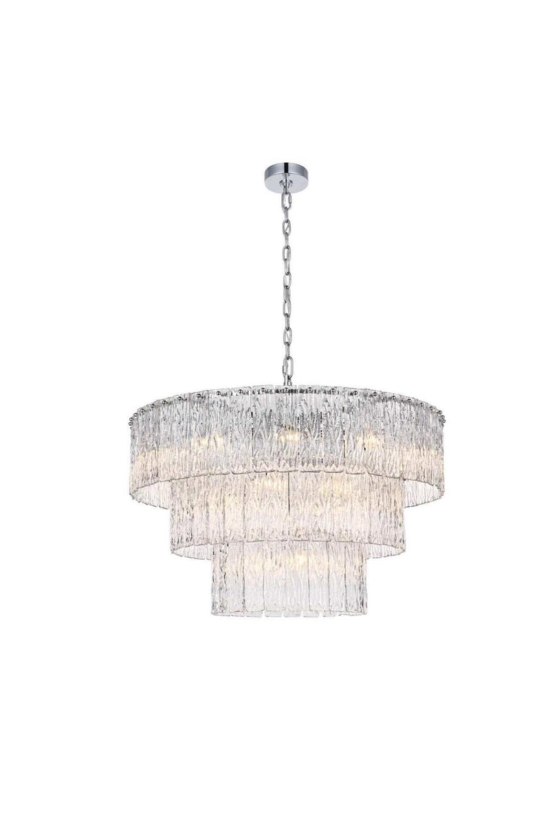Elegant Lighting 1015D32L3C-03GL 22 Light Chandelier, Chrome