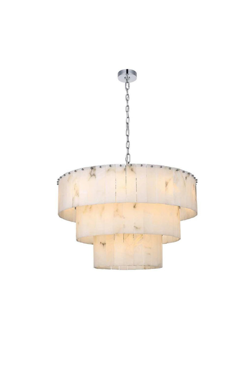 Elegant Lighting 1015D32L3C-33ST 22 Light Chandelier, Chrome