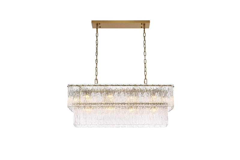 Elegant Lighting 1015D36SG-03GL 14 Light Chandelier, Satin Gold
