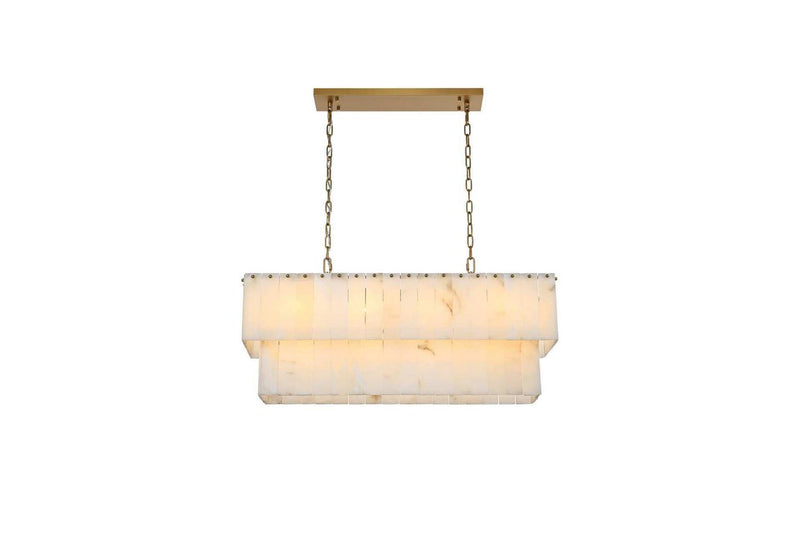 Elegant Lighting 1015D36SG-33ST 14 Light Chandelier, Satin Gold