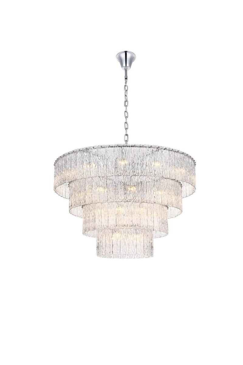 Elegant Lighting 1015D40C-03GL 34 Light Chandelier, Chrome
