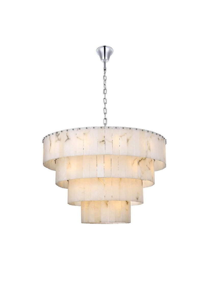 Elegant Lighting 1015D40C-33ST 34 Light Chandelier, Chrome