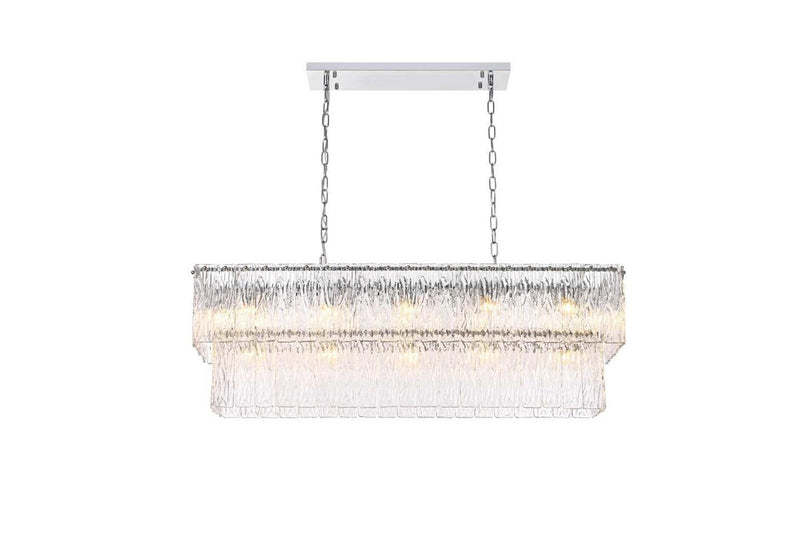Elegant Lighting 1015D42C-03GL 17 Light Chandelier, Chrome