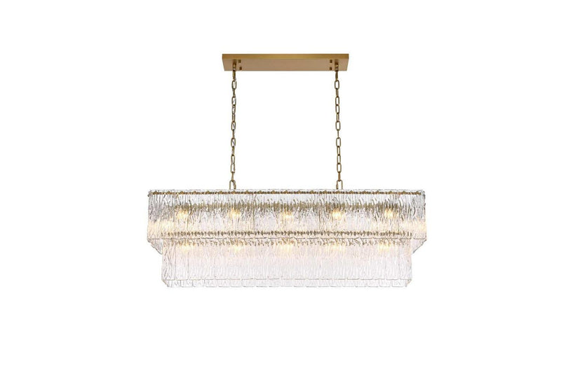 Elegant Lighting 1015D42SG-03GL 17 Light Chandelier, Satin Gold