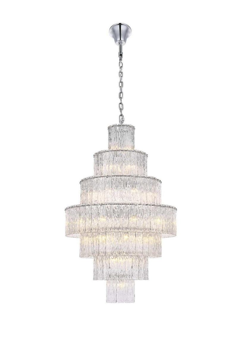 Elegant Lighting 1015G32C-03GL 37 Light Chandelier, Chrome