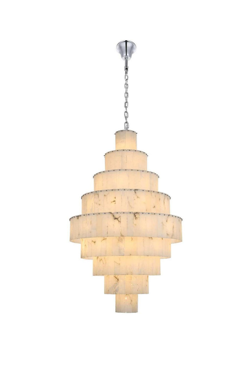 Elegant Lighting 1015G40C-33ST 59 Light Chandelier, Chrome