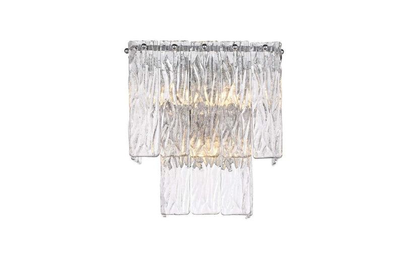 Elegant Lighting 1015W10C-03GL Three Light Wall Sconce, Chrome