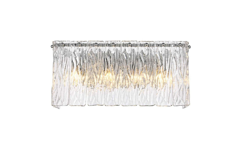 Elegant Lighting 1015W16C-03GL Four Light Wall Sconce, Chrome