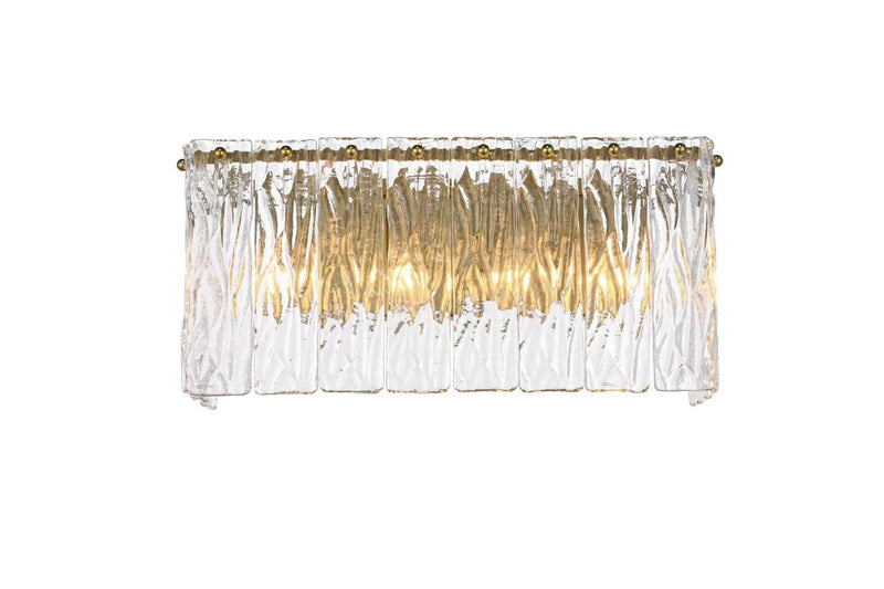 Elegant Lighting 1015W16SG-03GL Four Light Wall Sconce, Satin Gold