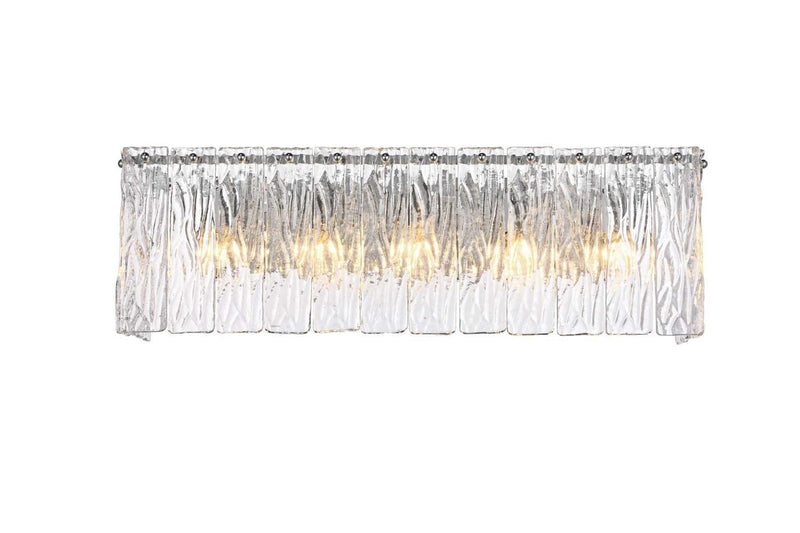 Elegant Lighting 1015W24C-03GL Five Light Wall Sconce, Chrome