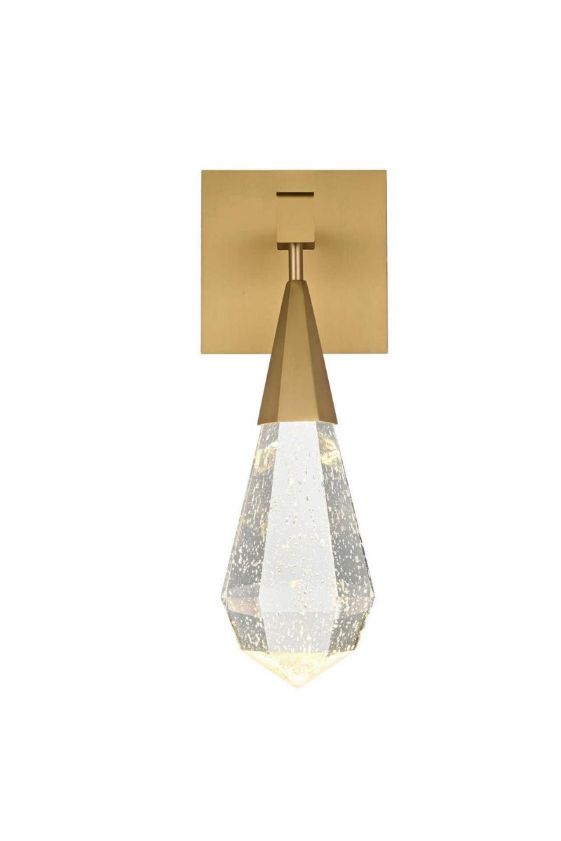 Elegant Lighting 1013W5SG-02CR LED Wall Sconce, Satin Gold