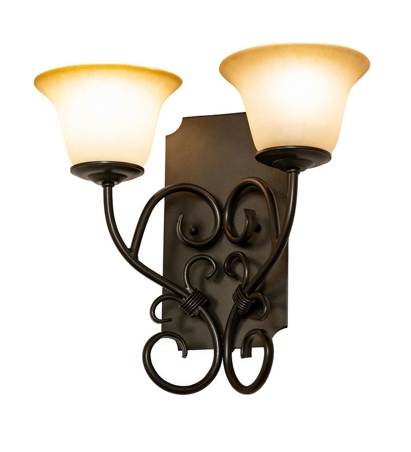 Meyda Tiffany 291395 Two Light Wall Sconce, Bronze