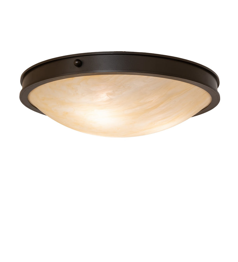Meyda Tiffany 291452 Three Light Flush Mount, Bronze