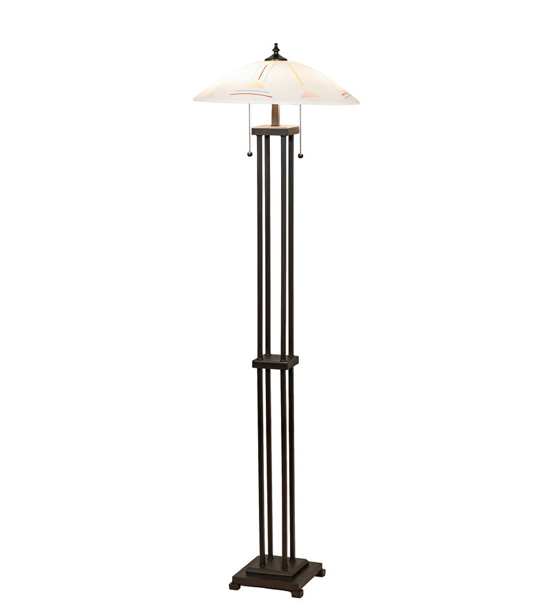 Meyda Tiffany 291809 Two Light Floor Lamp, Mahogany Bronze