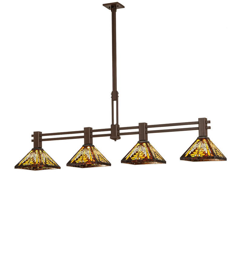 Meyda Tiffany 292187 Four Light Island Pendant, Cafe Noir