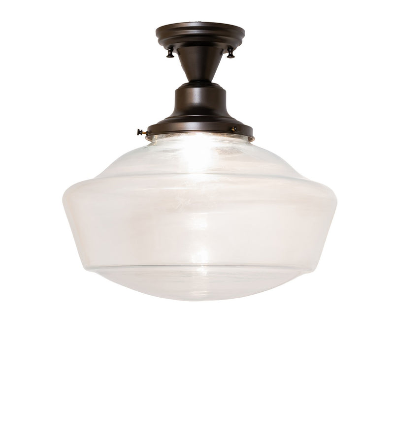 Meyda Tiffany 292222 One Light Semi-Flush Mount, Exterior Oil Rubbed Bronze