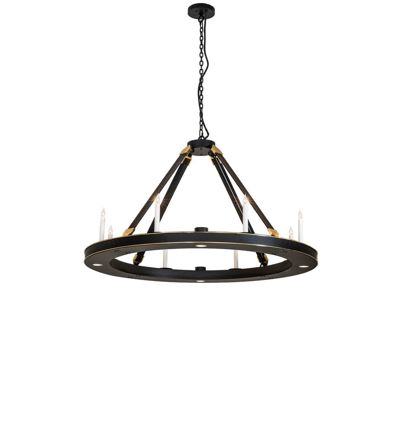 Meyda Tiffany 292839 12 Light Chandelier, Solar Black