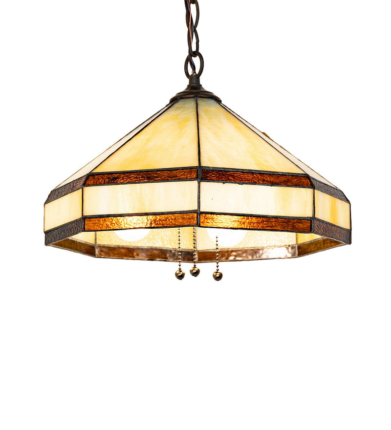 Meyda Tiffany 293303 Three Light Pendant, Antique Brass Matte