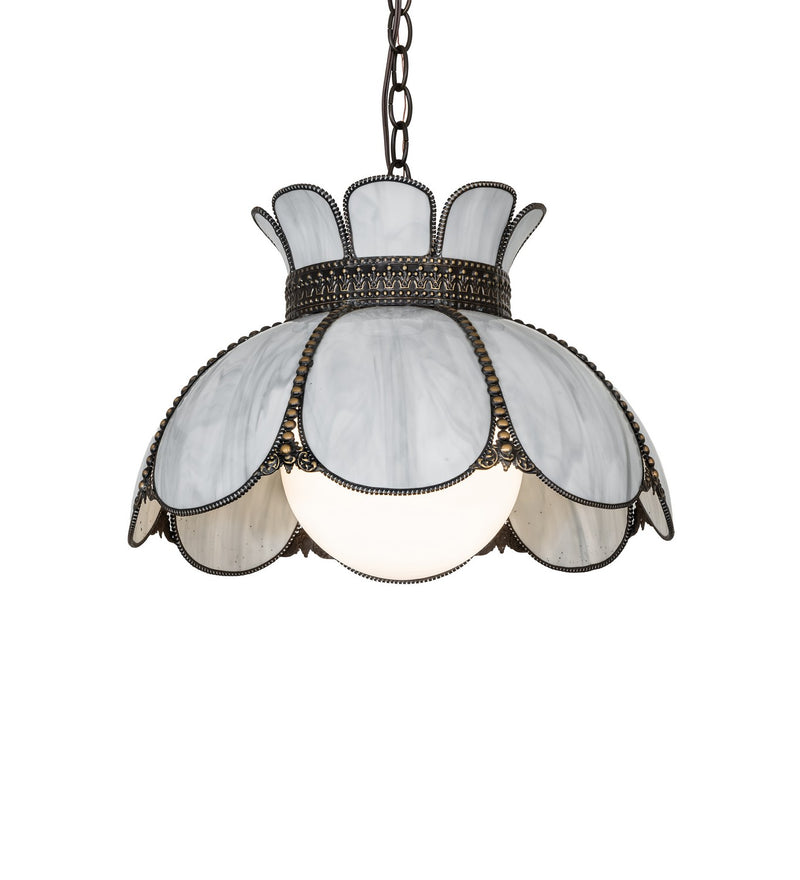 Meyda Tiffany 293308 One Light Pendant, Highlighted Craftsman Brown Antique Copper