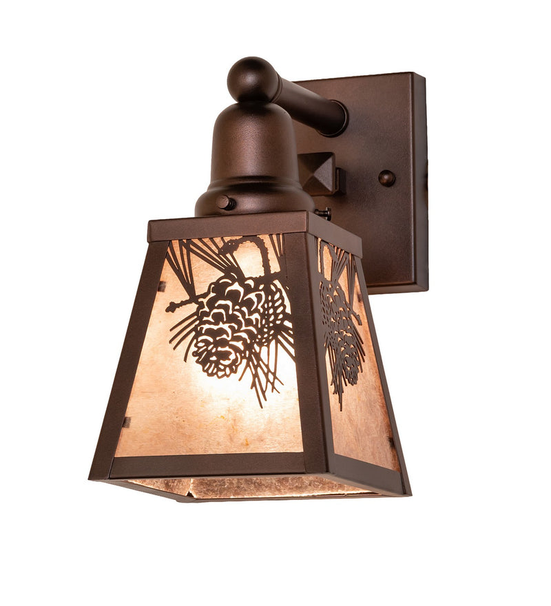 Meyda Tiffany 293499 One Light Wall Sconce, Mahogany Bronze Mahogany Bronze