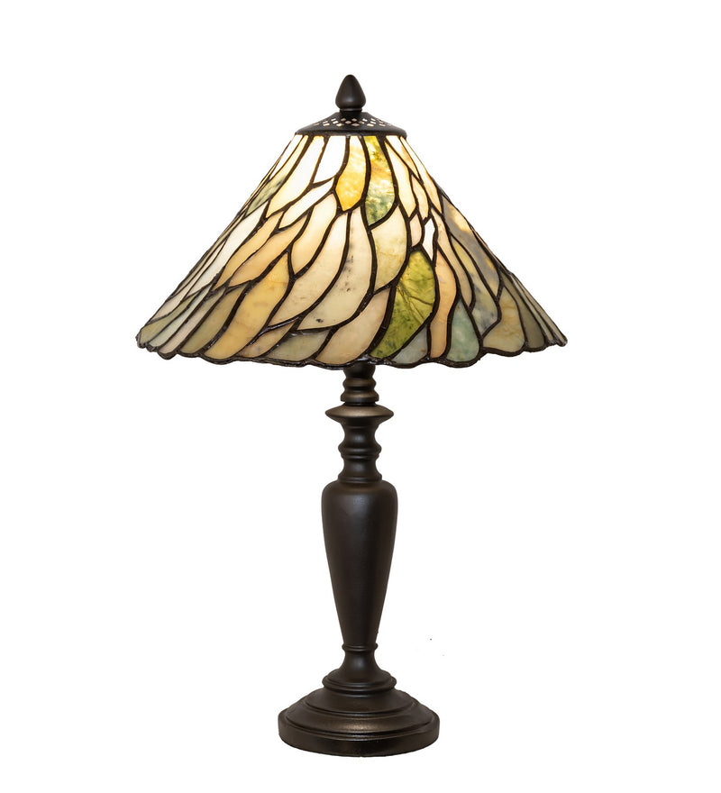 Meyda Tiffany 293826 One Light Table Lamp, Mahogany Bronze