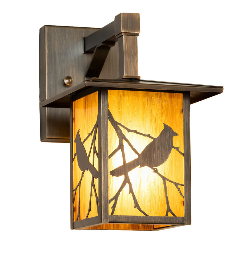 Meyda Tiffany 293932 One Light Wall Sconce, Hi-Lited Craftsman Brown