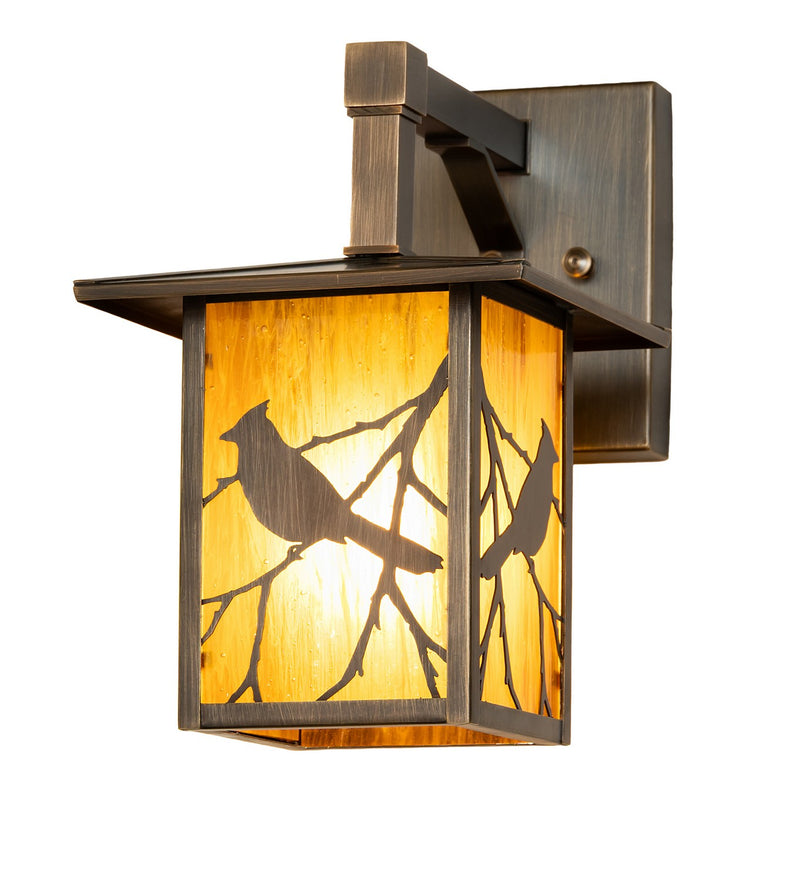 Meyda Tiffany 293933 One Light Wall Sconce, Hi-Lited Craftsman Brown
