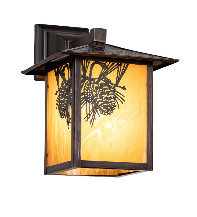 Meyda Tiffany 293935 One Light Wall Sconce, Hi-Lited Craftsman Brown