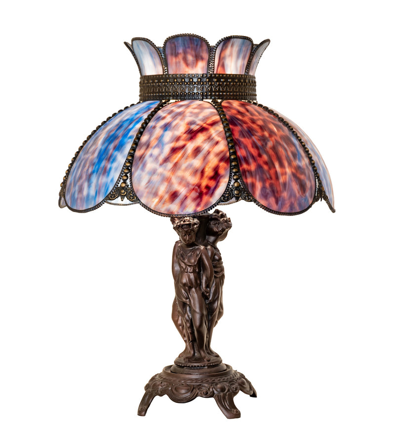 Meyda Tiffany 294408 One Light Table Lamp, Hi-Lited Craftsman Brown Mahogany Bronze