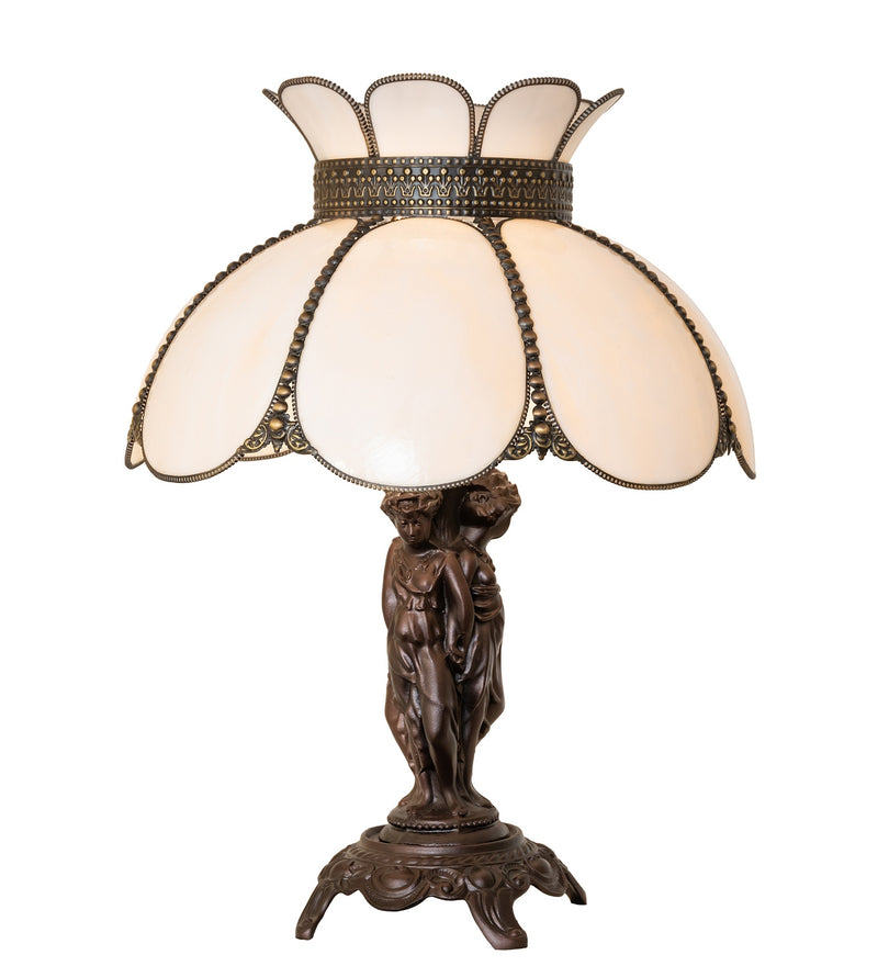 Meyda Tiffany 294454 One Light Table Lamp, Hi-Lited Craftsman Brown Mahogany Bronze