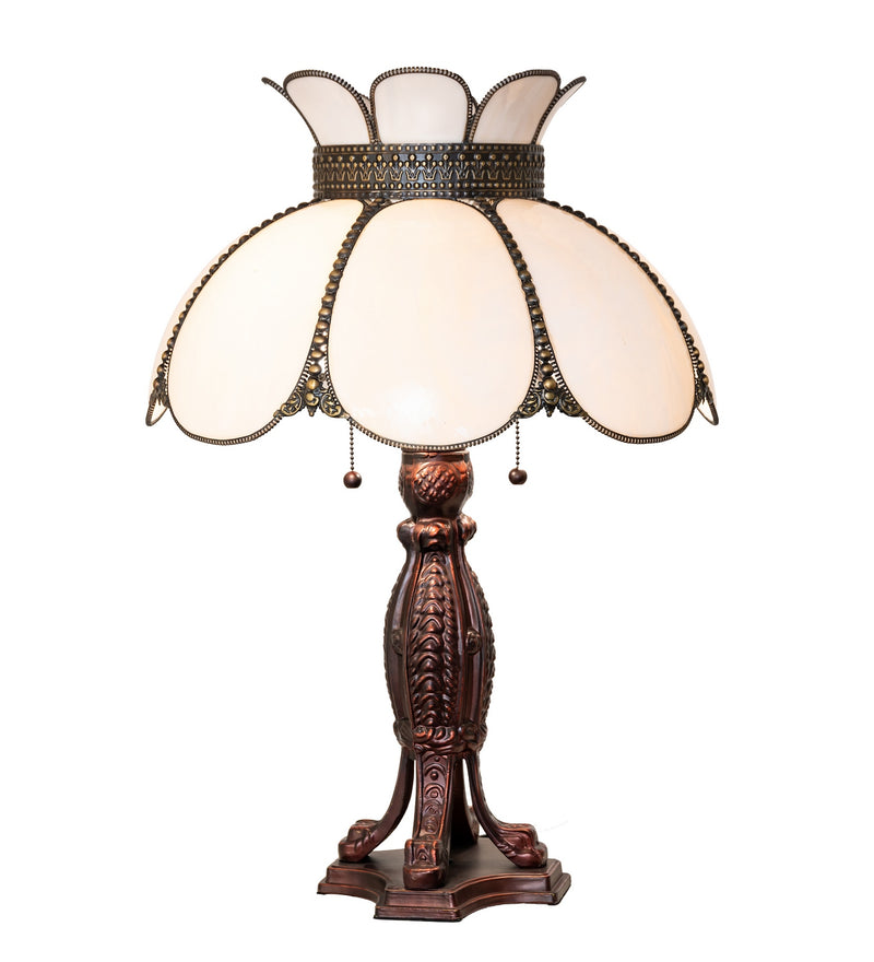 Meyda Tiffany 294475 Two Light Table Lamp, Hi-Lited Craftsman Brown Mahogany Bronze