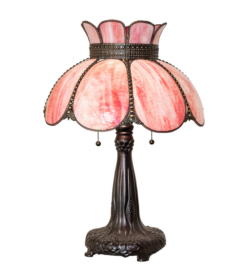 Meyda Tiffany 294544 Two Light Table Lamp, Hi-Lited Craftsman Brown Mahogany Bronze