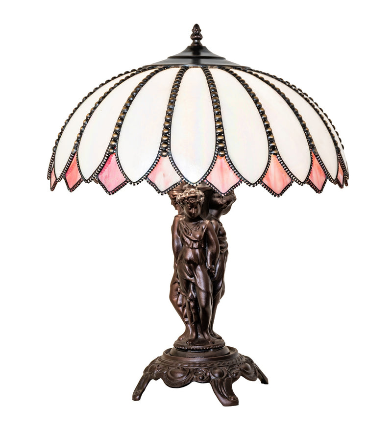 Meyda Tiffany 294917 One Light Table Lamp, Craftsman Brown, Highlighted Mahogany Bronze