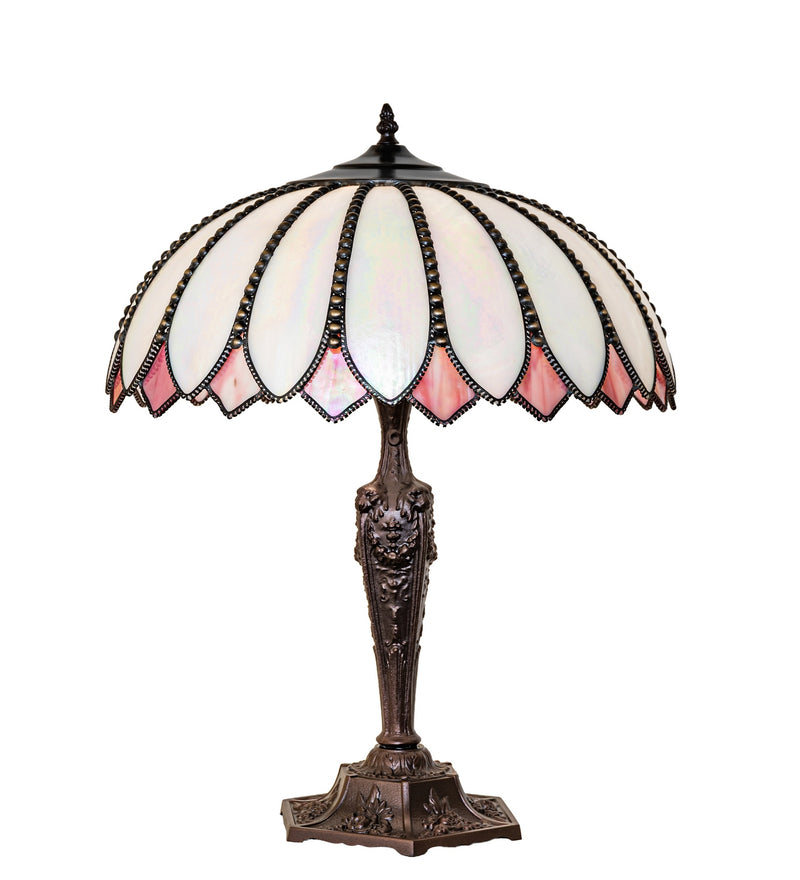 Meyda Tiffany 294952 One Light Table Lamp, Craftsman Brown, Highlighted Mahogany Bronze