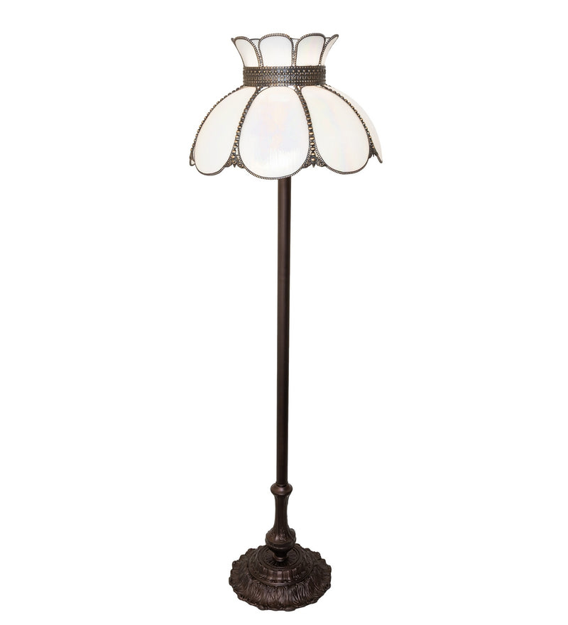 Meyda Tiffany 295071 One Light Floor Lamp, Craftsman Brown Highlighted Mahogany Bronze