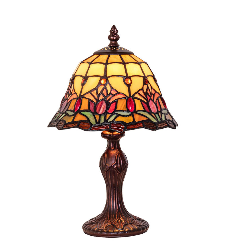 Meyda Tiffany 296329 One Light Mini Lamp, Mahogany Bronze