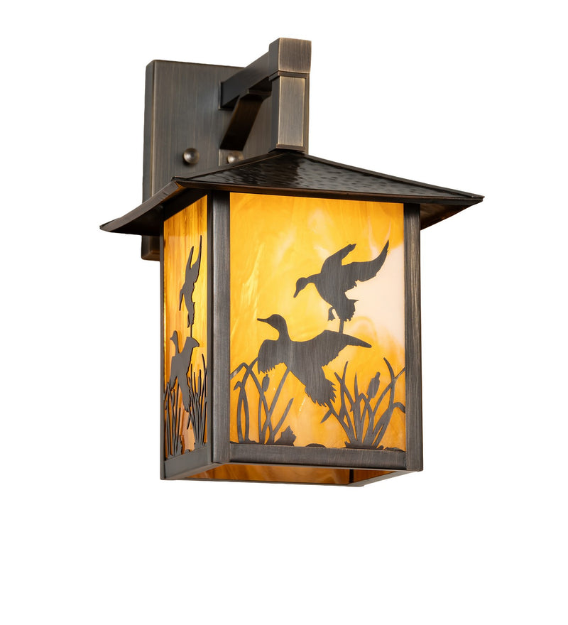 Meyda Tiffany 297351 One Light Wall Sconce, Hi-Lited Craftsman Brown
