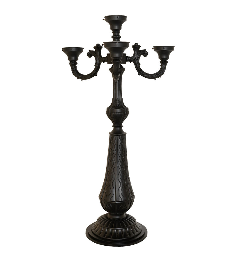 Meyda Tiffany 297558 Four Light Table Base, Solar Black